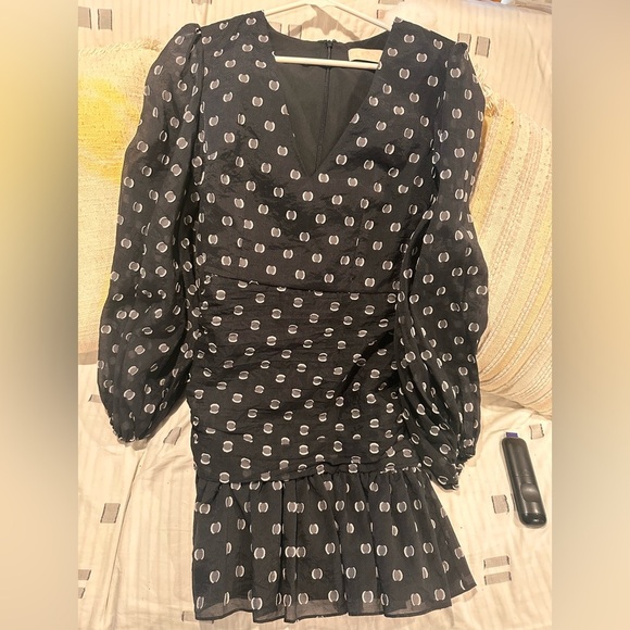 KEEPSAKE THE LABEL Call Me Mini WOMENS Dress Black with White Polka Dots Small. - Picture 6 of 14